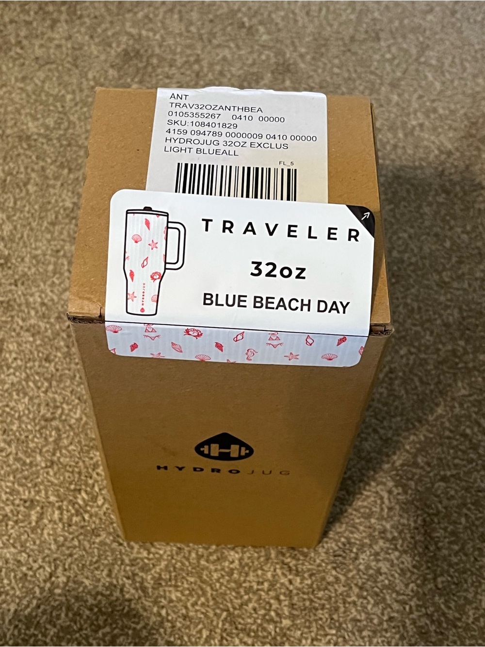 HydroJug 32 oz. Traveler Exclusive Water Bottle Beach Days Anthropologie - Picture 3 of 9